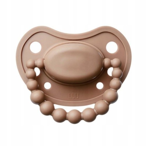 Smoczek pozycjonujący LUU Kids Milk Hazelnut 0-3m
