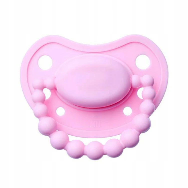Smoczek pozycjonujący LUU Kids Pink A Boo 3-6m