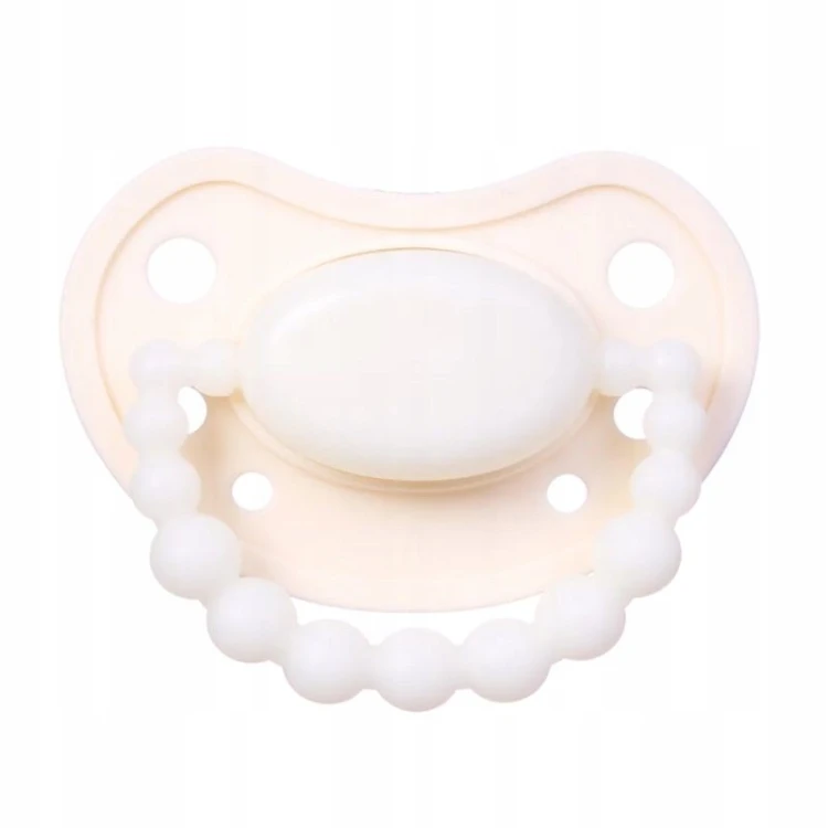 Świecący w ciemności smoczek LUU Kids American Cream Glow 6m+