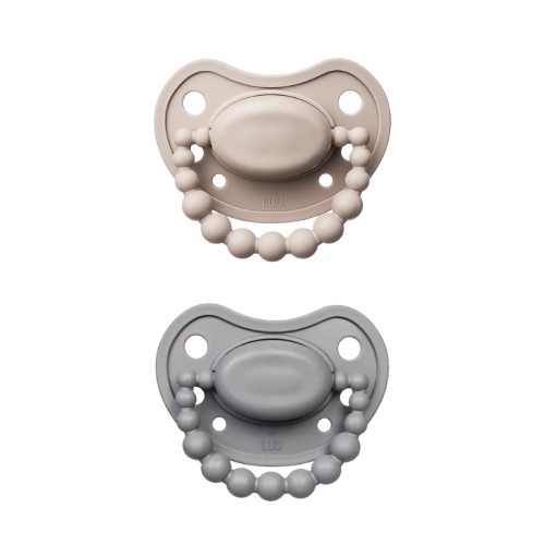 Zestaw smoczków LUU Kids Sand Storm i Lovely Gray 0-3m