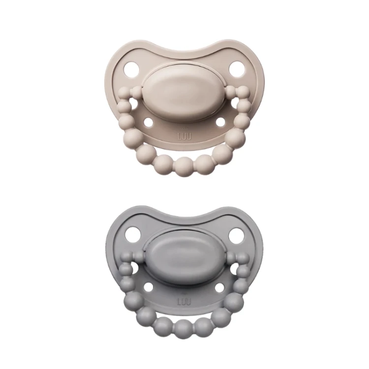 Zestaw smoczków LUU Kids Sand Storm i Lovely Gray 0-3m