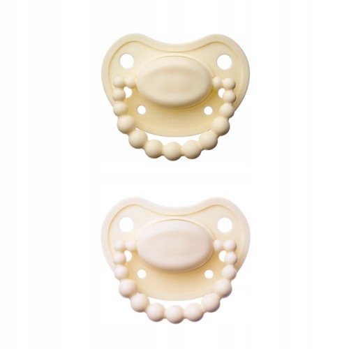 Zestaw smoczków LUU Kids Creamy Lemon i American Cream 3-6m