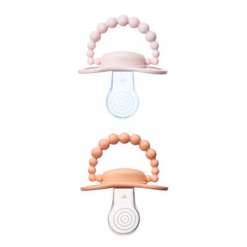 Zestaw smoczków LUU Kids Velvet Blush i Summer Apricot 6m+