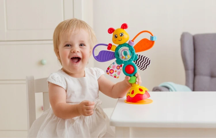 Zabawki sensoryczne - Motylek Przyssawka dla dzieci 6 m+, Tuli Fun