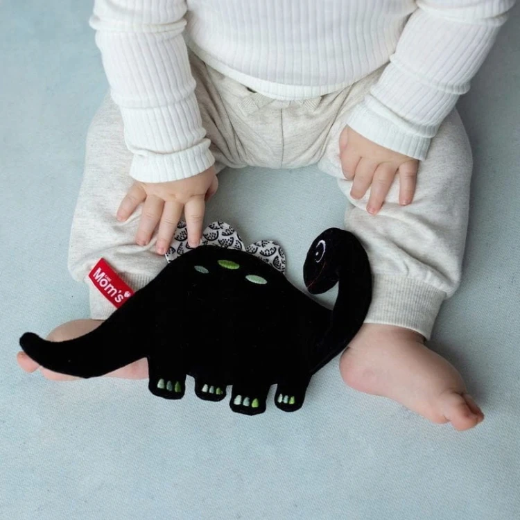 Dinozaur szeleszcząca szmatka kontrastowa Mom's care