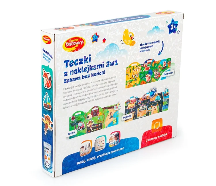 Teczki z naklejkami 3w1 - Zabawa bez końca! Dumel
